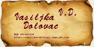 Vasiljka Dolovac vizit kartica